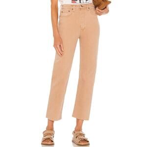 Re/Done Originals '70s' Tan Ultra High Rise Stove Pipe Denim Jean Size 25